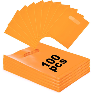 Sac en T-shirt de haute qualité, imperméable, recyclable, durable, avec poignée, logo personnalisé, respectueux de l'environnement, en matériau HDPE/LDPE découpé. - Product Image 6