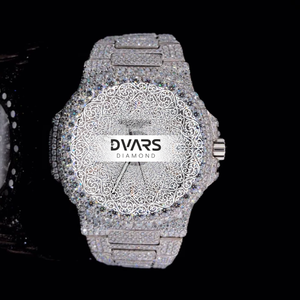 นาฬิกาข้อมืออัตโนมัติกันน้ำ กระจกแซฟไฟร์ เพชรโมอิสซาไนต์สี D ระดับ VVS1 ตัวเรือนสแตนเลสสตีล ดีไซน์หรูหราพรีเมียม - Product Image 3