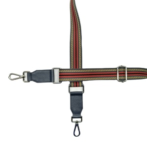 Correa de hombro fina ajustable con puntas de cuero para bolsos cruzados, de repuesto para bolsos de mujer, con hebilla de cincha y cadena - Product Image 1