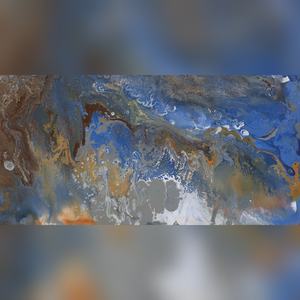 Azulejos de Cerámica Modernos Resistentes al Desgaste, Diseño Abstracto Fluido, Acabado Azul Marrón sin Juntas para Áreas de Alto Tráfico, Venta al Por Mayor - Product Image 4