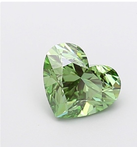 เพชรรูปหัวใจสีเขียวแฟนซี CVD Lab Grown Loose Diamond ระดับ VS1 ได้รับการรับรองจาก IGI สำหรับทำเครื่องประดับ - Product Image 3
