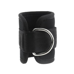 Sangles de cheville pour musculation en Spandex et Nylon de haute qualité, unisexe, avec logo personnalisé, anneau en D, réglables, respirantes, antidérapantes, solides, pour la gym - Product Image 2