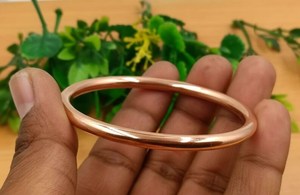 Minimalist Solid Copper Bracelet Classic Smooth Finish Handmade Pure Copper Bracelet - Product Image 3