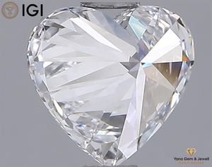 Diamant de laboratoire CVD certifié IGI, taille cœur, 1,00 carat, clarté VVS1, couleur D, pour un cadeau d'anneau idéal - Product Image 6