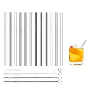 Premium Stainless Steel Beverage <b>Straws</b> Durable Reusable Drinkware Accessories <b>for</b> Cocktails and Cold <b>Drinks</b> - Product Image 2