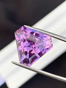 Pierre précieuse naturelle en améthyste, coupe trilobée, quartz violet africain, pierre brute pour la fabrication de bijoux, bague, pendentif, collier - Product Image 6