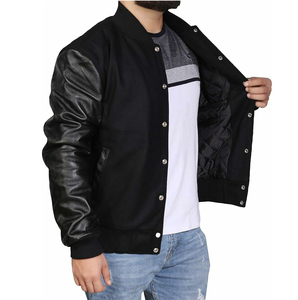 Chaqueta Varsity Personalizada para Hombre, Estilo Urbano, Resistente al Viento, Transpirable, Casual, de Invierno, Bordada, con Cierre de Botones, de Alta Calidad - Product Image 1
