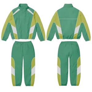 Conjunto Deportivo de Dos Piezas para Mujer, Estilo Vintage, Cortavientos, Transpirable, Tallas Grandes, con Franja Reflectante, Cremallera y Contraste de Color 2026 - Product Image 5