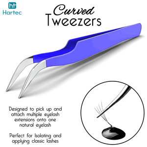 Premium Quality Durable Beauty High-Performance Smooth Purple Coating Stainless Steel Eyelash Extension and Volume Tweezers - Product Image 2