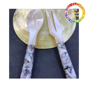 Cuchara de Nácar de Lujo Moderna Premium, Hecha a Mano, Ecológica, para Restaurantes de Alta Cocina y Hostelería, 99 Oro - Product Image 4