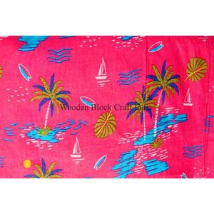 Soft Eco-Friendly Breathable Quick-Dry 100% Cotton Fabric Indian Hand Block Print Floral Design for Women Girls Summer Fabric - Product Image 3