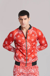 High Quality Vintage Streetwear Custom LOGO 2 in 1 Hooded Stacked <b>Tracksuit</b> Men's Drawstring Jacket Pants Set with Dot Pattern - Product Image 4