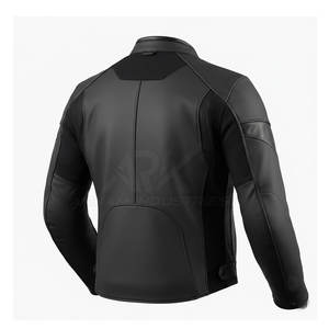 Veste en cuir de moto authentique pour homme, prix imbattable, couleur unie, en vente en ligne - Product Image 2