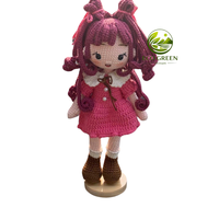 Muñeco de Ganchillo Creativo, Amigurumi, Juguete de Peluche, Estilo de Dibujos Animados, Muñeco de Hilo Creativo para Niñas, Regalo Navideño, Venta al por Mayor, Hecho a Mano