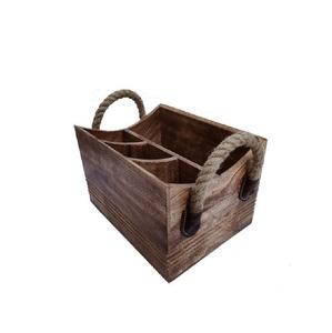 Meilleures ventes : Porte-couverts en bois artisanal de style américain, durable, pour mariage, repas, cuisine, avec plusieurs compartiments de rangement - Product Image 6