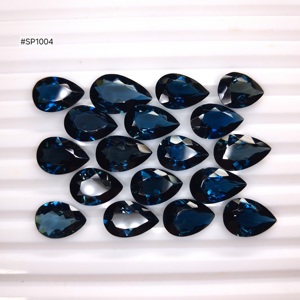 Topacio Azul de Londres 100% Natural de Calidad AA, Forma de Pera, Piedras Sueltas, Tamaño Libre, Total 215CT, Color Azul Elegante para Joyería Personalizada - Product Image 2