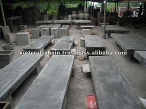 Ensemble de salle à manger d'extérieur contemporain et élégant Dessus de table rectangulaire en béton imperméable de haute qualité, grande taille, moderne pour usage domestique - Product Image 5