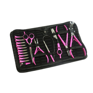 Luxury Silver & Gold Series Hair Extension Kit - Salon Installation <b>Set</b> with Precision <b>Pliers</b>, Cutting Shears, Professional Kit - Product Image 4