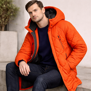 เสื้อแจ็คเก็ตมีฮู้ดสำหรับฤดูหนาวแบบควิลท์สำหรับผู้ชายและผู้หญิง ยี่ห้อ GLOVES City น้ำหนักเบา ระบายอากาศได้ดี กันลม ไซส์ใหญ่ สีพื้น อุ่นสบาย ปิดด้วยซิป - Product Image 3