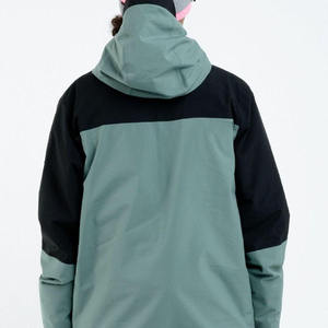 Men's Hooded Color Blocking Puffer Jacket <b>Waterproof</b> Casual <b>Winter</b> <b>Coat</b> With Zipper Closure Regular Fit - Product Image 4