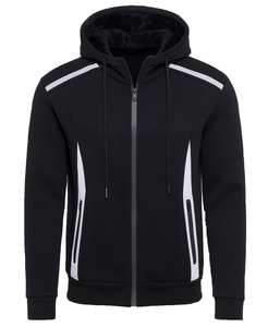 Men's Heavyweight <b>Sherpa</b> Fleece-<b>Lined</b> Full Zip Hooded Classic Tech Eco-Friendly Solid Anti-Wrinkle Winter Regular Fit Hoodies - Product Image 4