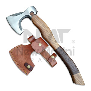 Haches en acier à haute teneur en carbone à prix de gros avec manche personnalisé et fourreau en cuir – Haches en stock prêtes à la vente - Product Image 1