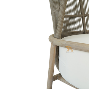 เก้าอี้ไม้หวายเก้าอี้สวนด้านหลังสูงนั่งสบายเป็นพิเศษ - Product Image 3