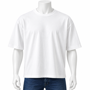 T-shirt décontracté à manches courtes pour homme, col rond, 100 % coton de haute qualité, respirant, écologique, Seed Fashion Blue - Product Image 3