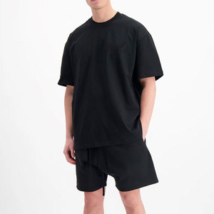 Blank Plain Custom Oversize <b>Drop</b> Shoulder Summer Formal Plus Size Men's Wear Custom Design Twinset Terry - Product Image 3