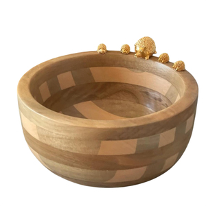 Cuenco Decorativo Creativo para el Hogar, de Madera con Detalle de Hoja de Ginkgo, Hecho a Mano con Madera de Acacia, para Ensaladas, Decoración de Mesa, Cuenco para Servir - Product Image 4