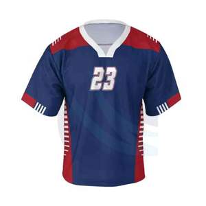 เสื้อฟุตบอลอเมริกัน SPOFIT แบบยูนิเซ็กซ์ พิมพ์ลายด้วยความร้อน ระบายอากาศได้ดี ไซส์ใหญ่ แขนสั้น คุณภาพสูง สไตล์เรโทร - Product Image 1