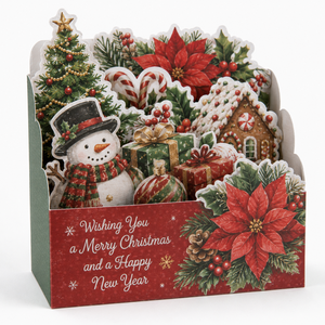 Wholesale Custom Luxury 3D Pop Up Box Christmas Greeting <b>Card</b> Handmade Paper Holiday <b>Gift</b> <b>Card</b> OEM/ODM Vietnam Factory Supplier - Product Image 1