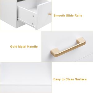 Comodino Moderno in Rovere con Stazione di Ricarica, 3 Cassetti, Mobile Contenitore per Camera da Letto, Finitura Bianca per Soggiorno - Product Image 4
