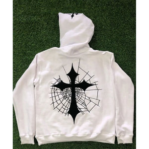 Sudadera con Capucha Blanca para Hombre, Algodón French Terry, Estampado de Letras en la Parte Delantera, Estilo Casual Otoñal, Corte Regular, Diseño con Bolsillos - Product Image 3