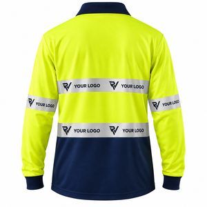 เสื้อโปโลทำงานแบบสะท้อนแสงสั่งทำพิเศษ |   เสื้อโปโลแขนยาวแบบสะท้อนแสงสำหรับความปลอดภัย |   ชุดทำงาน OEM Manu - Product Image 4