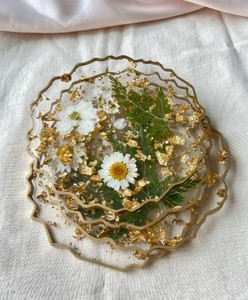 Resin Drink Coasters with Custom Colors, Heat Resistant <b>Waterproof</b> <b>Mats</b> for Coffee Cups Tea Cups and Glasses - Product Image 1