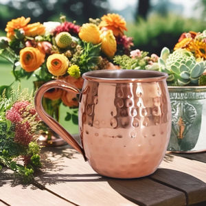 Mug à café en cuivre moderne avec motif personnalisable et boîte cadeau incluse - pour cadeaux d'affaires - Product Image 4