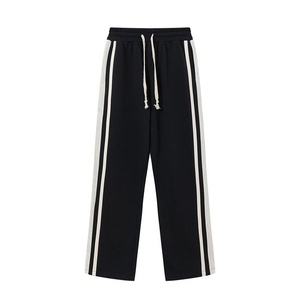 Men's Oversized Side Stripe Track Pants Loose Fit Streetwear Sweatpants <b>Training</b> Joggers Athleisure <b>Trousers</b> - Product Image 1