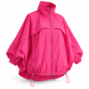 Fluorescent Green Fishtail <b>Parka</b> Windbreaker <b>Jacket</b> Lightweight Windproof Outdoor Rain Shell Unisex Sports Workwear Coat Export - Product Image 2