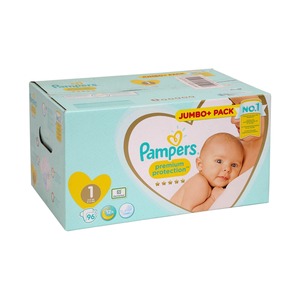 Couches Pampers Premium Protection : Solution de soin pour bébé haute performance avec sécheresse supérieure et protection de la peau - Product Image 1