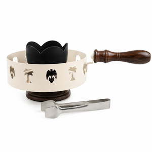 Metal <b>Charcoal</b> Incense Burner Premium Quality Mabkhara Arabic Aromatic Incense Burner With Wooden Handle & Tong Elegant Design - Product Image 5