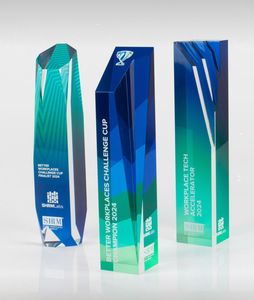 Blue Acrylic Award Superbe élégance et durabilité pour reconnaître l'excellence à chaque occasion pour les médailles trophées Plaques - Product Image 1