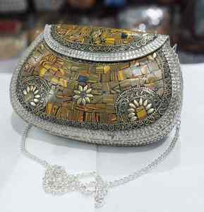 Bolsos de Mano de Noche Vintage para Mujer, Bolsos de Lujo con Patrones Geométricos de Metal y Lentejuelas, a un Precio Accesible - Product Image 2