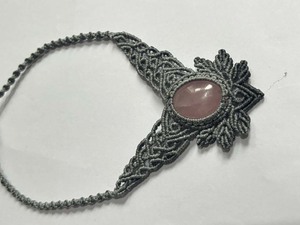 Collier Macramé Œil de Tigre Vintage 9x12mm avec Monture en Laiton pour Bijoux de Fiançailles - Prix de Gros - Product Image 2