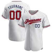 Vente en gros directe OMMIZ INDUSTRY Maillot de baseball authentique vintage blanc avec drapeau américain noir personnalisé