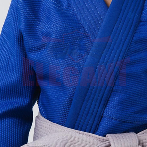 Uniforme d'entraînement d'arts martiaux 2026 de qualité supérieure, professionnel, robuste, bleu uni, confortable, en mélange de coton pour enfants - Product Image 6