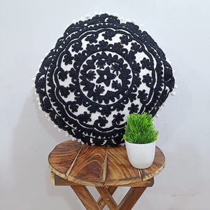 Artland Suzani Floral Knitted Handmade Multi Color Modern <b>Cushion</b> <b>Cover</b> - Product Image 3