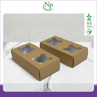 Fabricant et exportateur indien de boîtes en papier kraft duplex rectangulaires écologiques et jetables pour 2 tasses
