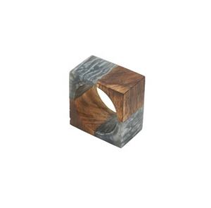 Ensemble de 4 anneaux de serviette en résine artisanale luxueuse 2025, designs uniques, couleurs vibrantes, écologiques, durables, élégants pour la salle à manger - Product Image 4