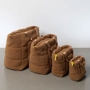 Sac en polaire léger et confortable, sac à bandoulière texturé doux, grande capacité, idéal pour le quotidien, les courses, les voyages, sac de mode - Product Image 5